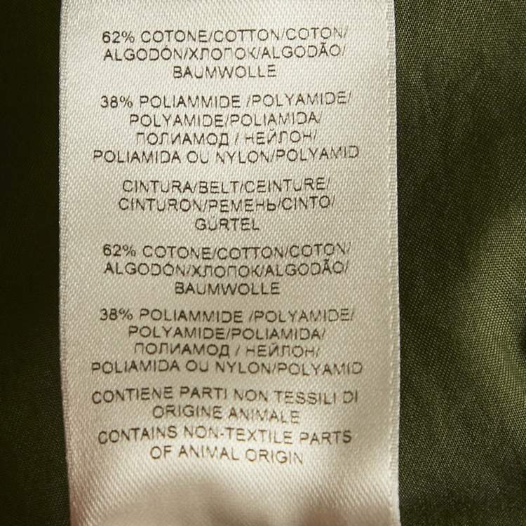 مملوكة مسبقًا Bottega Veneta Green Cotton Sleeveless Double Breasted Coat S