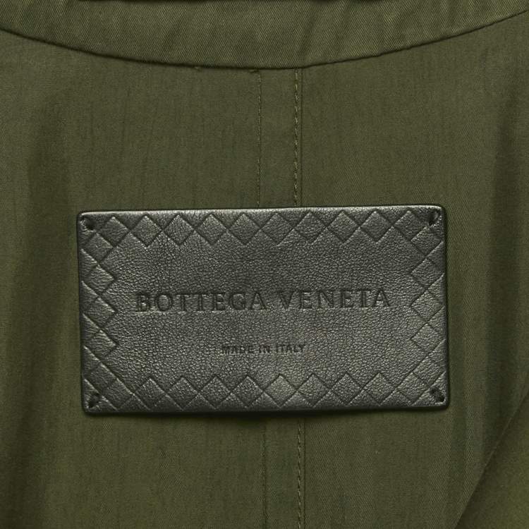 مملوكة مسبقًا Bottega Veneta Green Cotton Sleeveless Double Breasted Coat S