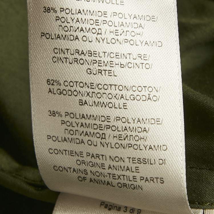 مملوكة مسبقًا Bottega Veneta Green Cotton Sleeveless Double Breasted Coat S