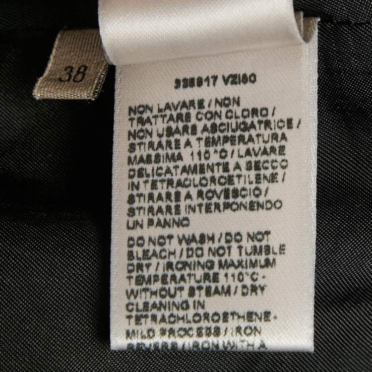 Pre Owned Bottega Veneta Cream/Red Printed Silk Knee-Length Skirt S