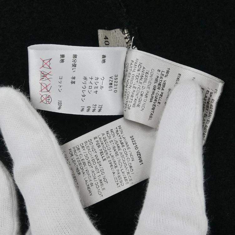 Pre Owned Bottega Veneta Black Collarless Coat S