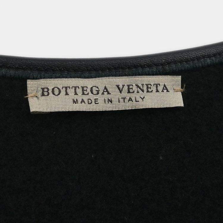 Pre Owned Bottega Veneta Black Collarless Coat S