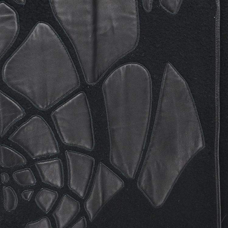 Pre Owned Bottega Veneta Black Collarless Coat S