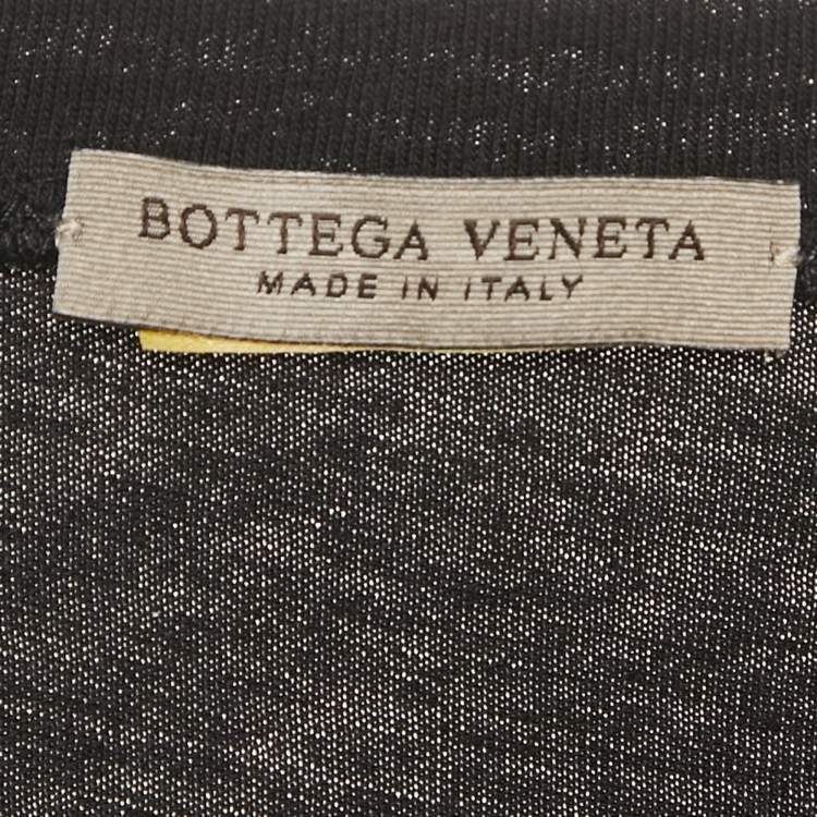 Pre Owned Bottega Veneta Black Printed Silk and Jersey Sleeveless Top M