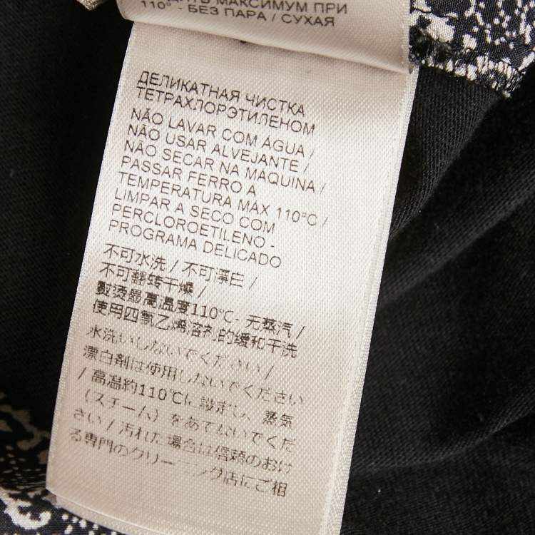 Pre Owned Bottega Veneta Black Printed Silk and Jersey Sleeveless Top M