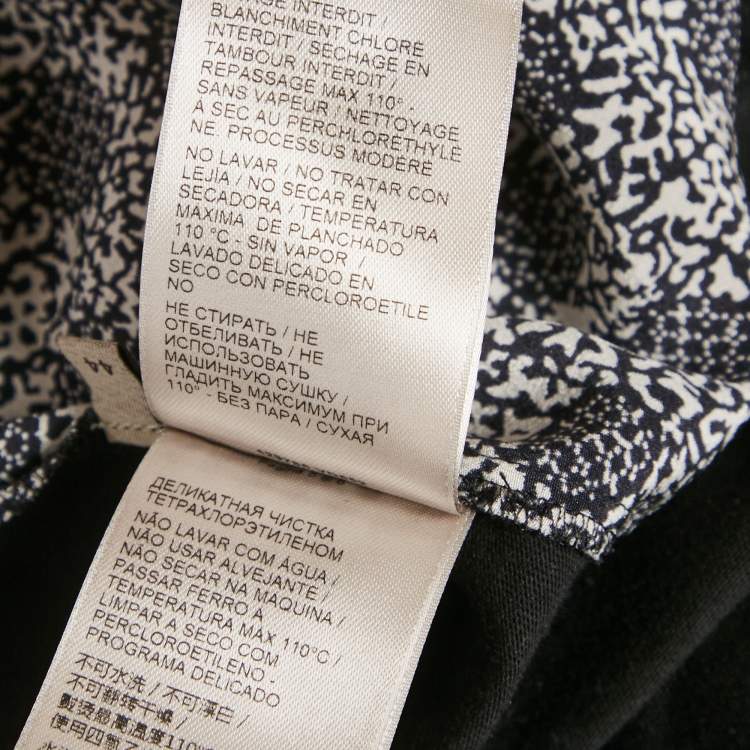 Pre Owned Bottega Veneta Black Printed Silk and Jersey Sleeveless Top M