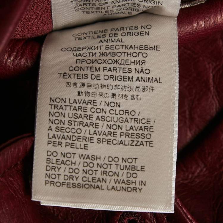 Pre Owned Bottega Veneta Red Double Breasted Leather Jacket L