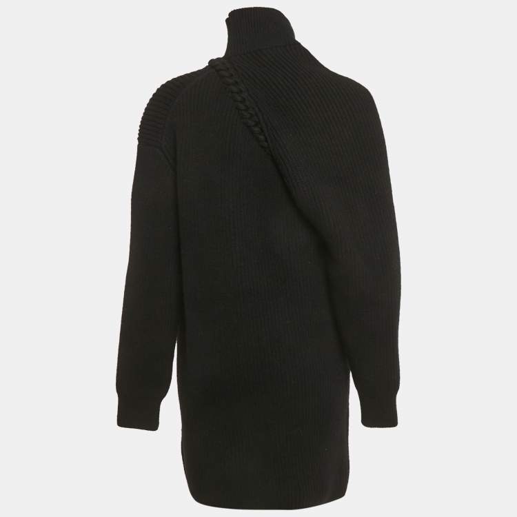 مملوكة مسبقًا فستان بوتيغا فينيتا محاك مضلع أسود مقطوع ميني مقاس صغير