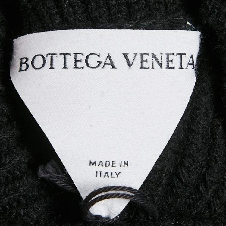 مملوكة مسبقًا فستان بوتيغا فينيتا محاك مضلع أسود مقطوع ميني مقاس صغير