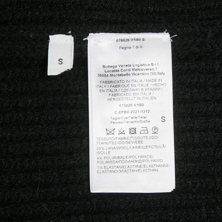 مملوكة مسبقًا فستان بوتيغا فينيتا محاك مضلع أسود مقطوع ميني مقاس صغير