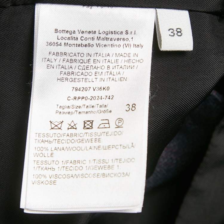 مملوكة مسبقًا Bottega Veneta Blue Striped Wool Vest S