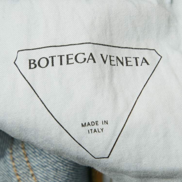 Pre Owned Bottega Veneta Blue Denim Straight Leg Jeans S/Waist 30"