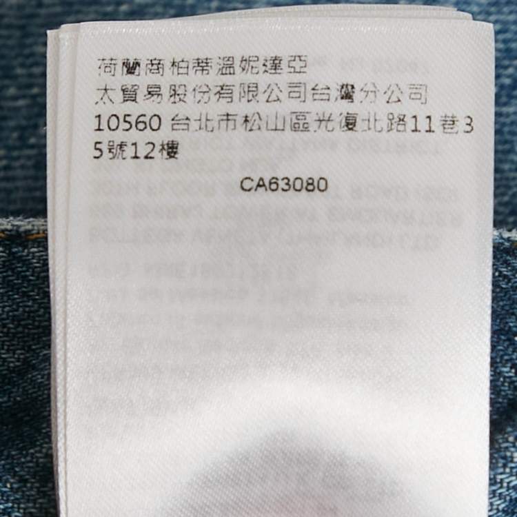 Pre Owned Bottega Veneta Blue Denim Wide Leg  Jeans M