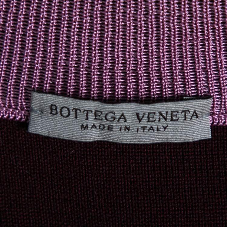 Pre Owned Bottega Veneta Pink Wool Knit Oversized Track Jacket S