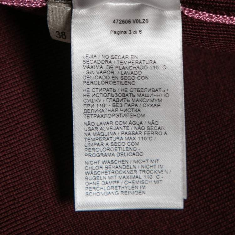 Pre Owned Bottega Veneta Pink Wool Knit Oversized Track Jacket S