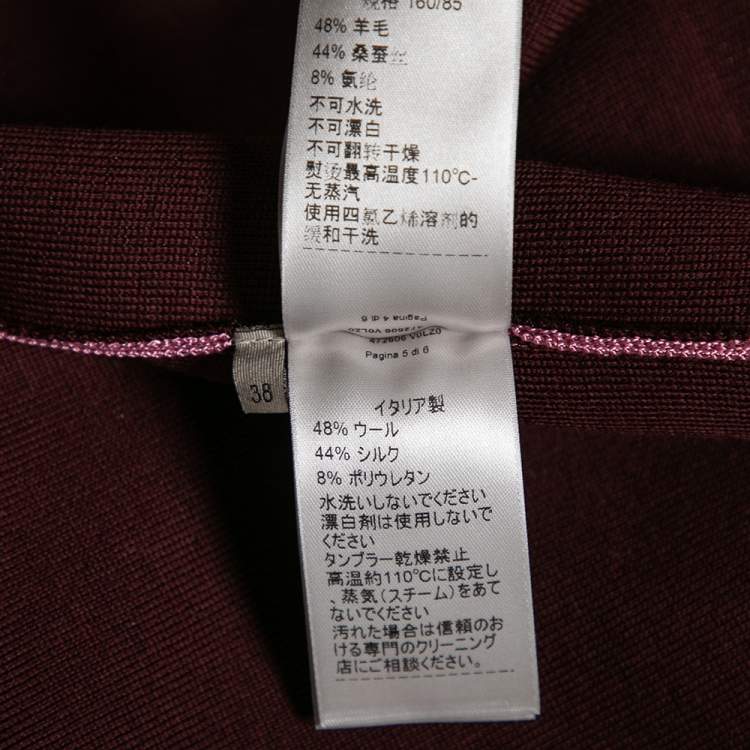 Pre Owned Bottega Veneta Pink Wool Knit Oversized Track Jacket S