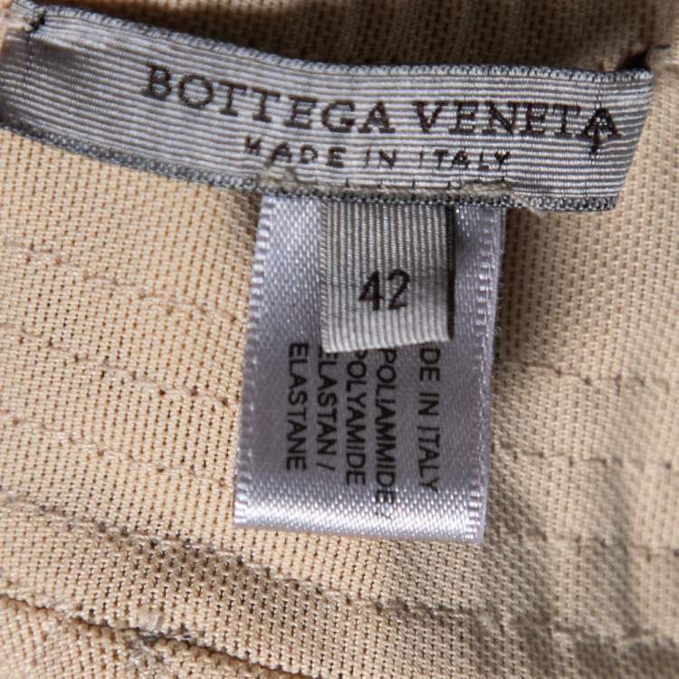 Pre Owned  Bottega Veneta Beige Knit Corset Top M