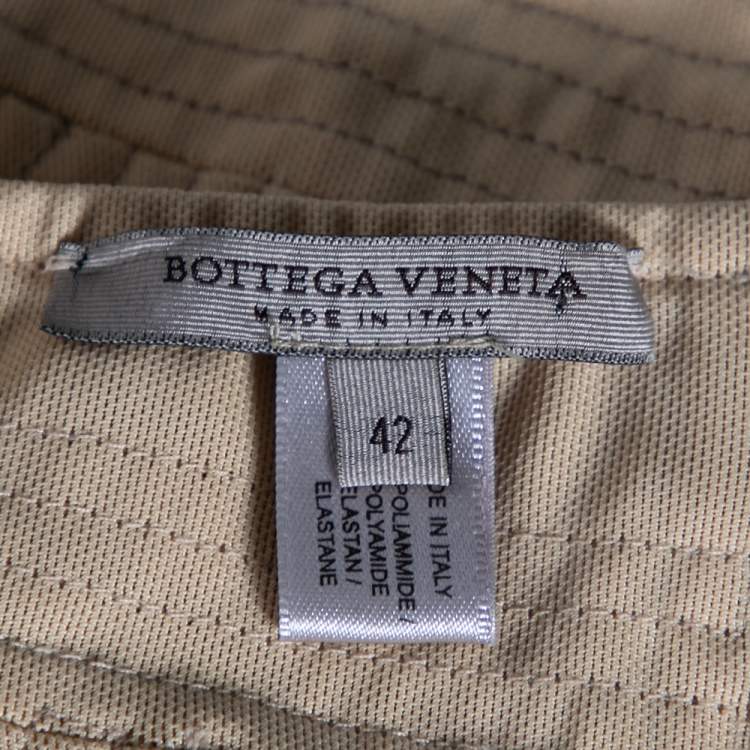 Pre Owned  Bottega Veneta Beige Knit Corset Top M