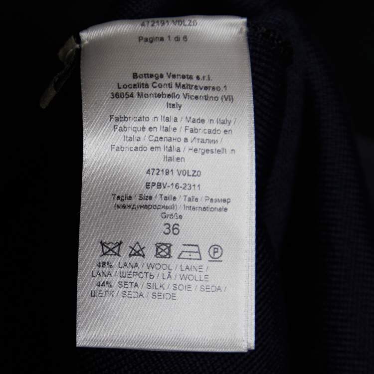 Pre Owned Bottega Veneta Black Rib Knit Flared Pants XS/ Waist: 24"