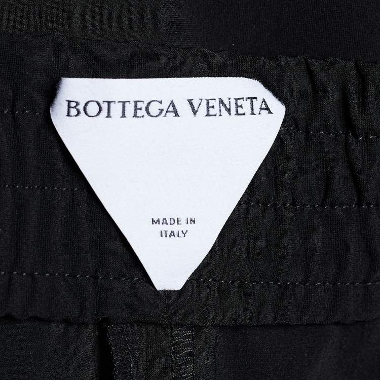 Pre Owned Bottega Veneta Black Stretch Nylon Elasticized Waist Trousers L