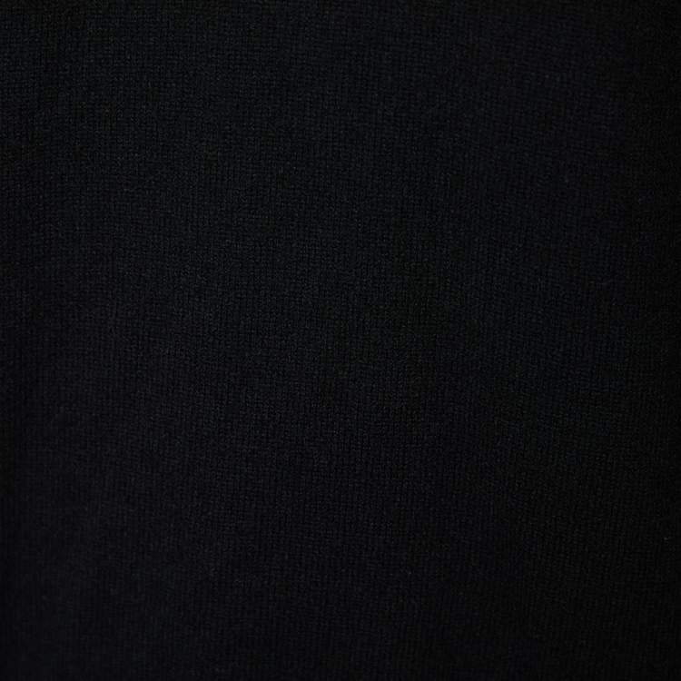 Pre Owned Bottega Veneta Black Cashmere Knit V Neck Jumper XL