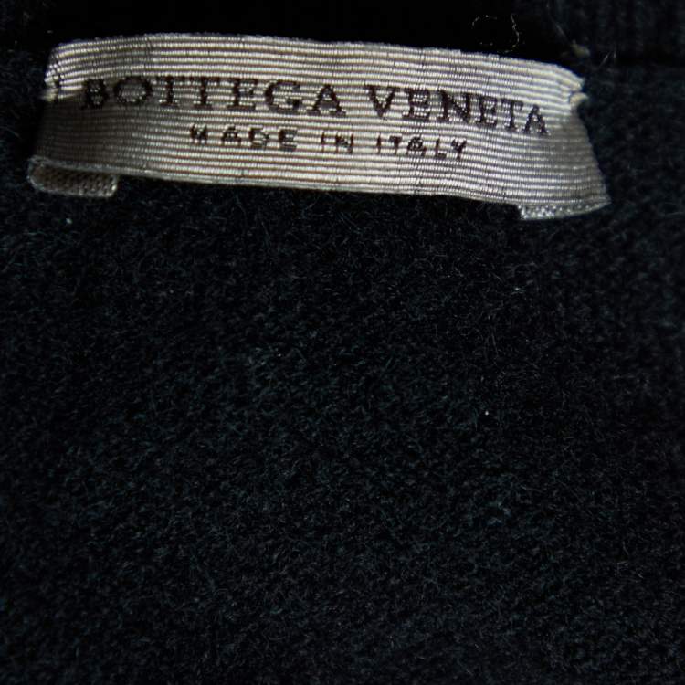Pre Owned Bottega Veneta Black Cashmere Knit V Neck Jumper XL