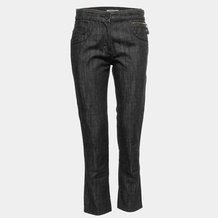 Pre Owned Bottega Veneta Black Denim Jeans S Waist 30"