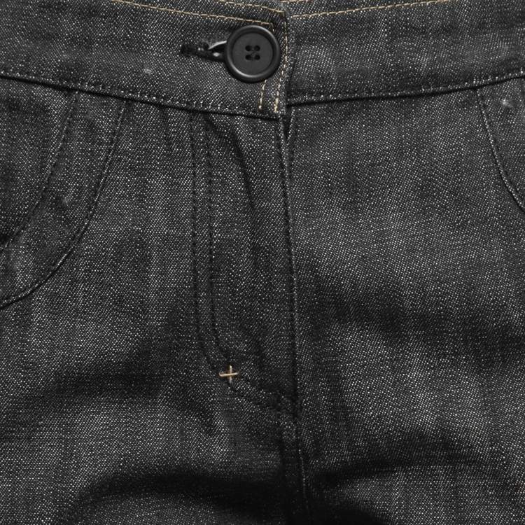 Pre Owned Bottega Veneta Black Denim Jeans S Waist 30"