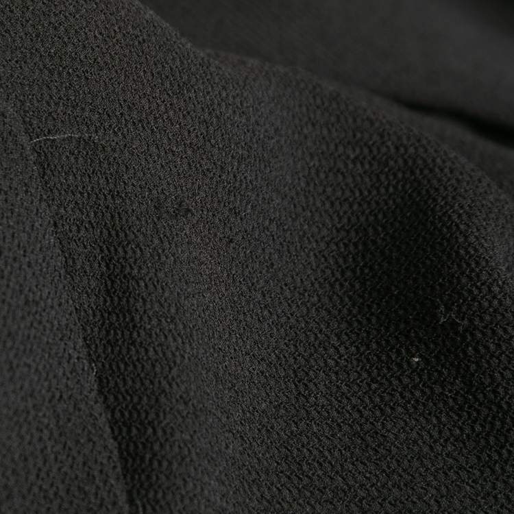 Pre Owned Bottega Veneta Black Gorgette Studded Long Sleeve Top M