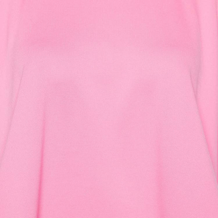 Pre Owned Bottega Veneta Pink & Red Paneled Knit Oversized T-Shirt M