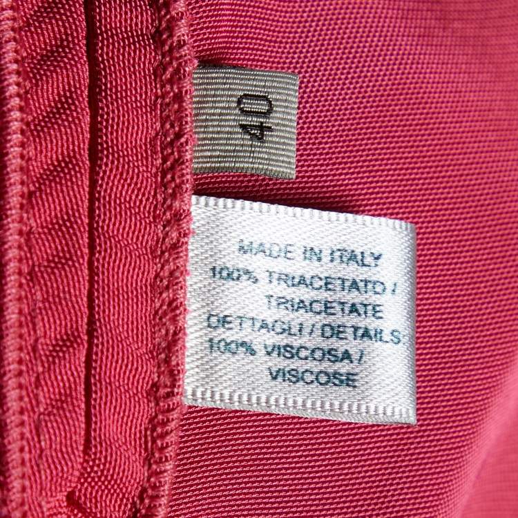 Pre Owned Bottega Veneta Pink Satin Scarf hem Detail Belted Sleeveless Gown M