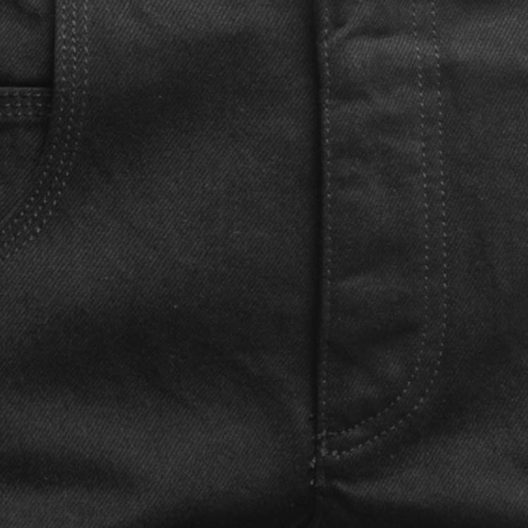 Pre Owned Bottega Veneta Black Denim Trim Detail High Waist Jeans S