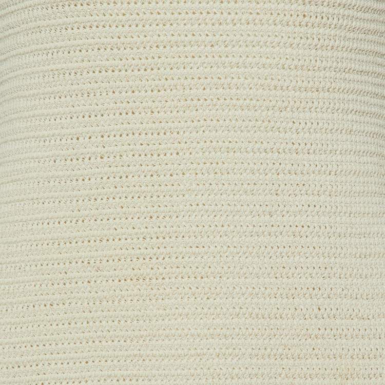 Pre Owned Bottega Veneta Off-White Crochet Knit Sleeveless Mini Dress S 