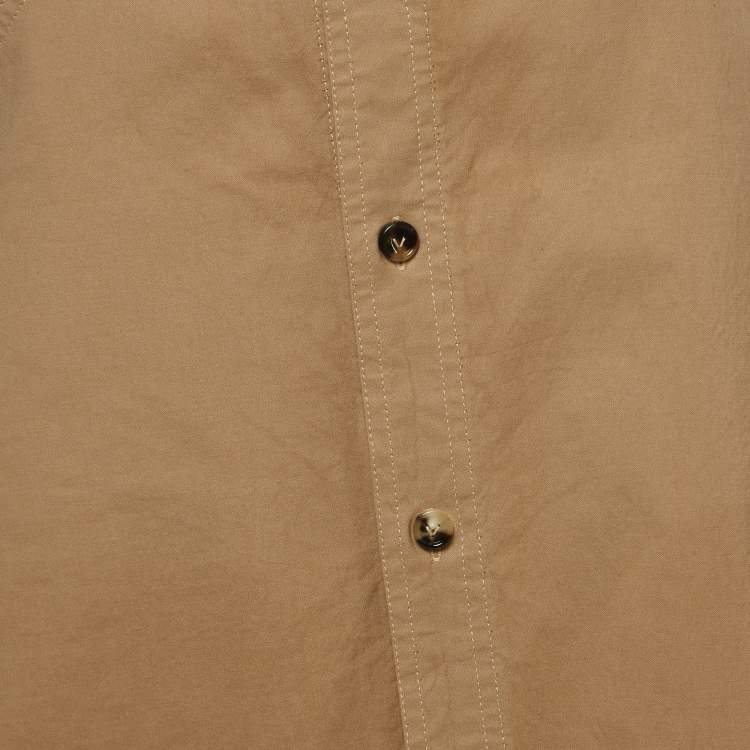 Pre Owned Bottega Veneta Beige Cotton Belted Midi Skirt S