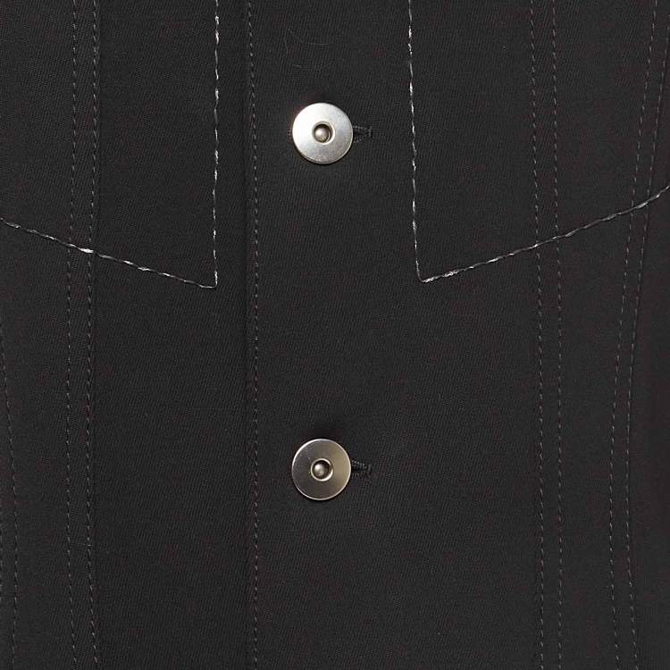 Pre Owned Bottega Veneta Black Wool Blend Short Dress M
