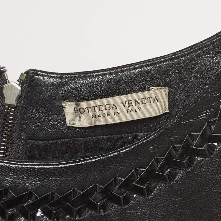 Pre Owned Bottega Veneta Black Leather Sleeveless Midi Dress M