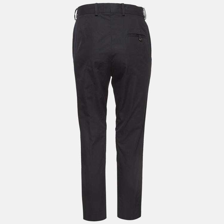 Pre Owned Bottega Veneta Black Cotton Trousers S