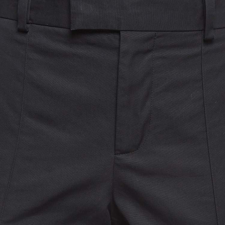 Pre Owned Bottega Veneta Black Cotton Trousers S