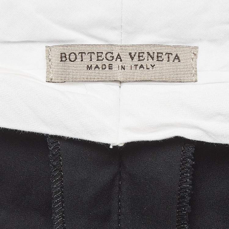 Pre Owned Bottega Veneta Black Cotton Trousers S