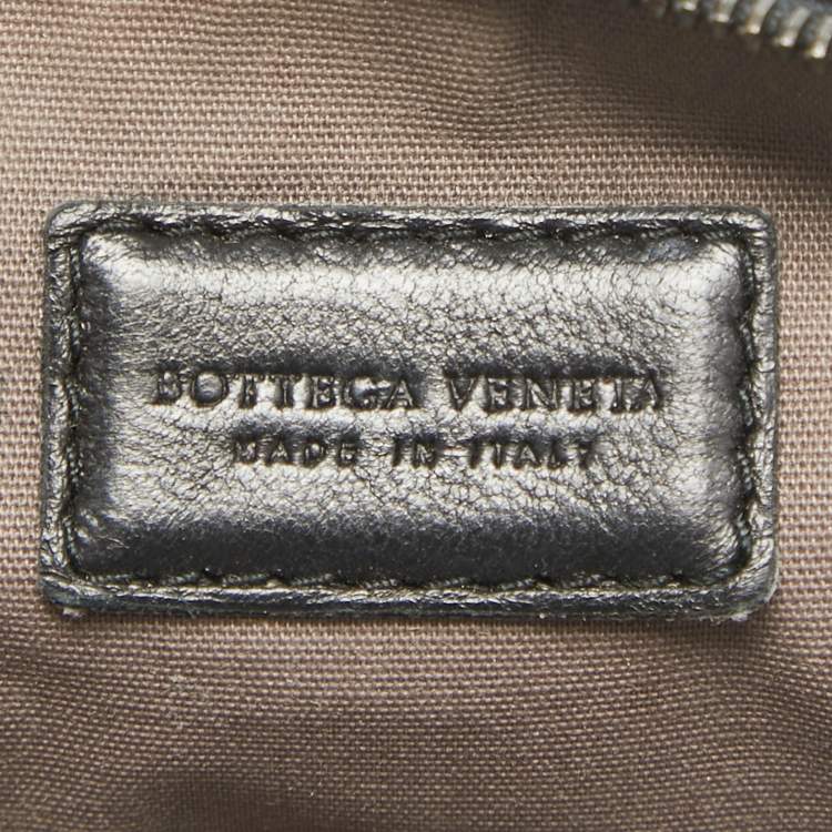 Pre Owned Bottega Veneta Black Intrecciato Leather Fringe Clutch