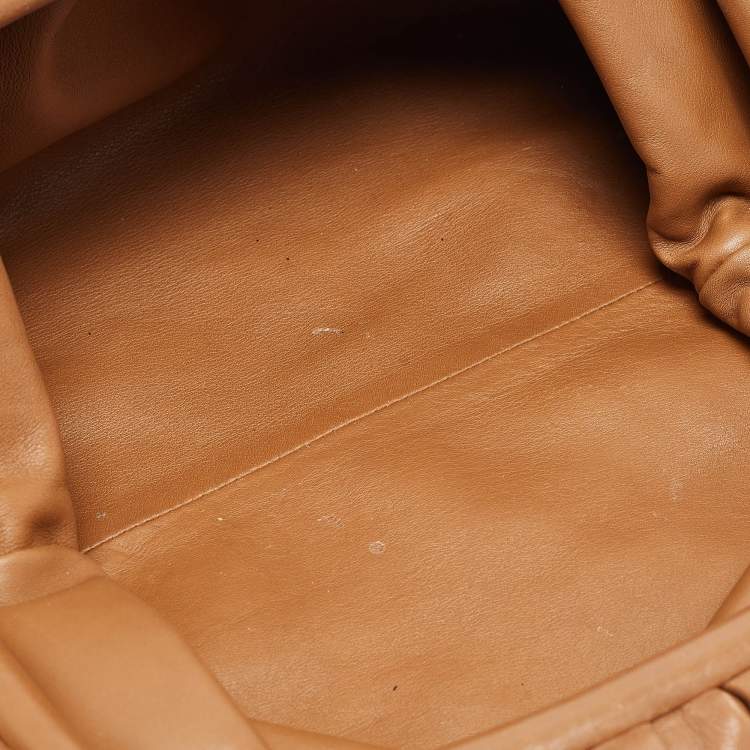 Pre Owned Bottega Veneta Brown Leather Classic Pouch