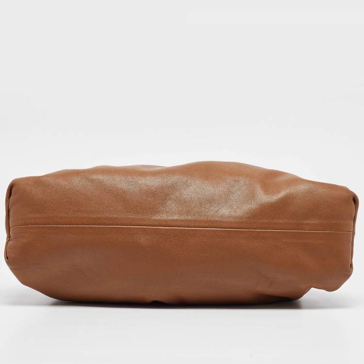 Pre Owned Bottega Veneta Brown Leather Classic Pouch
