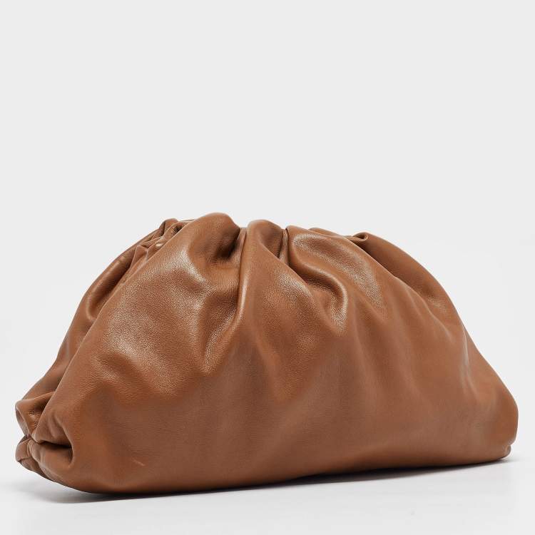 Pre Owned Bottega Veneta Brown Leather Classic Pouch