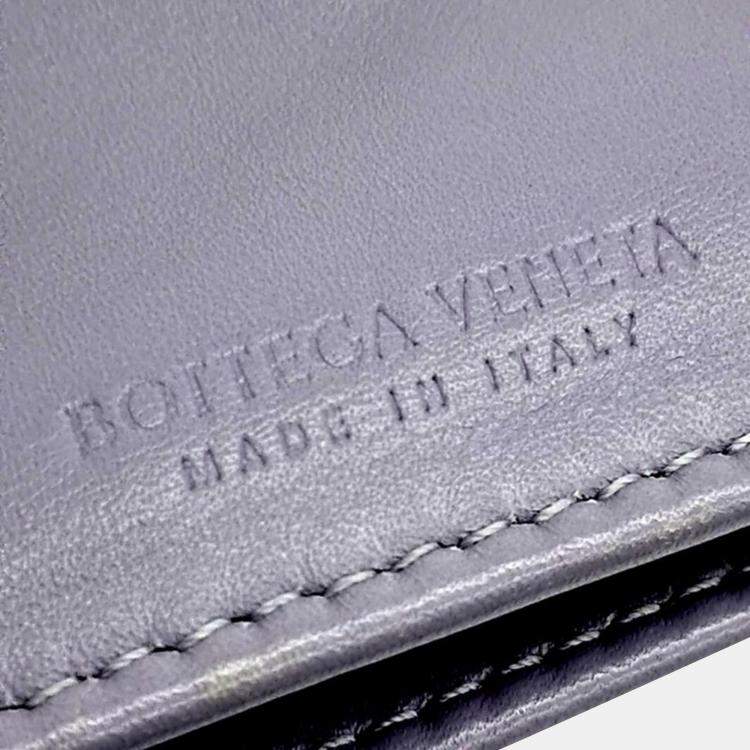 Pre Owned Bottega Veneta Purple Leather Mini Twist Top Handle Bag
