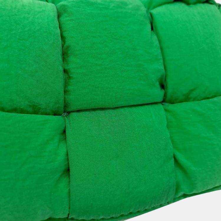 Pre Owned Bottega Veneta Green Candy Padded Cassette Bag