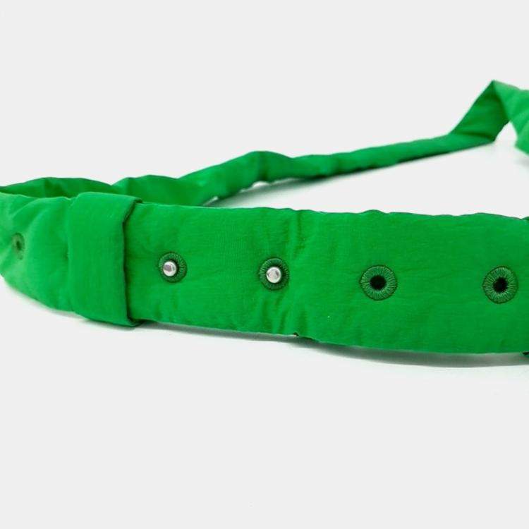 Pre Owned Bottega Veneta Green Candy Padded Cassette Bag