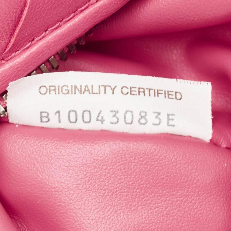Pre Owned Bottega Veneta Pink Intrecciato Leather Mini Jodie Hobo