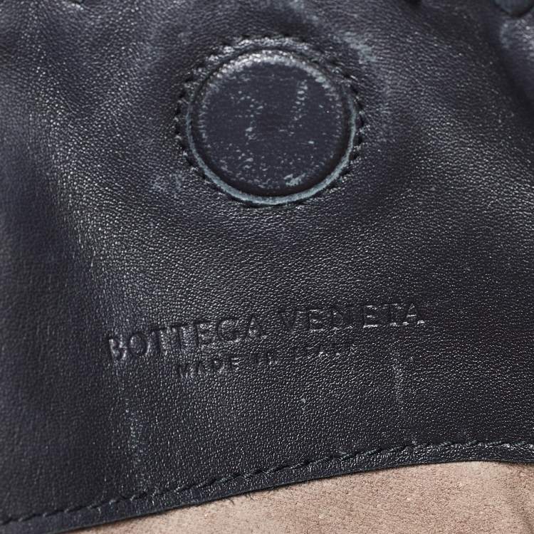 Pre Owned Bottega Veneta Black Intrecciato Leather Shoulder Bag