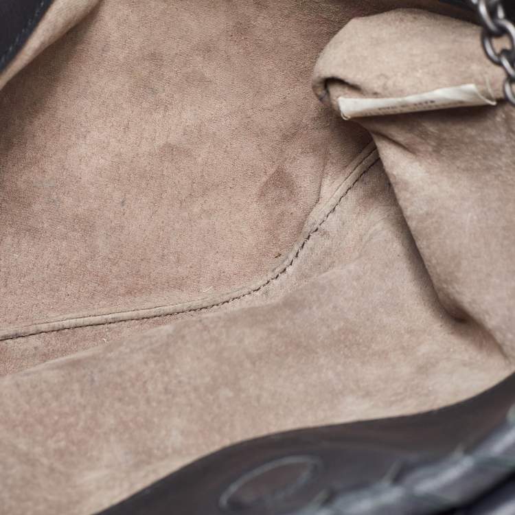 Pre Owned Bottega Veneta Black Intrecciato Leather Shoulder Bag