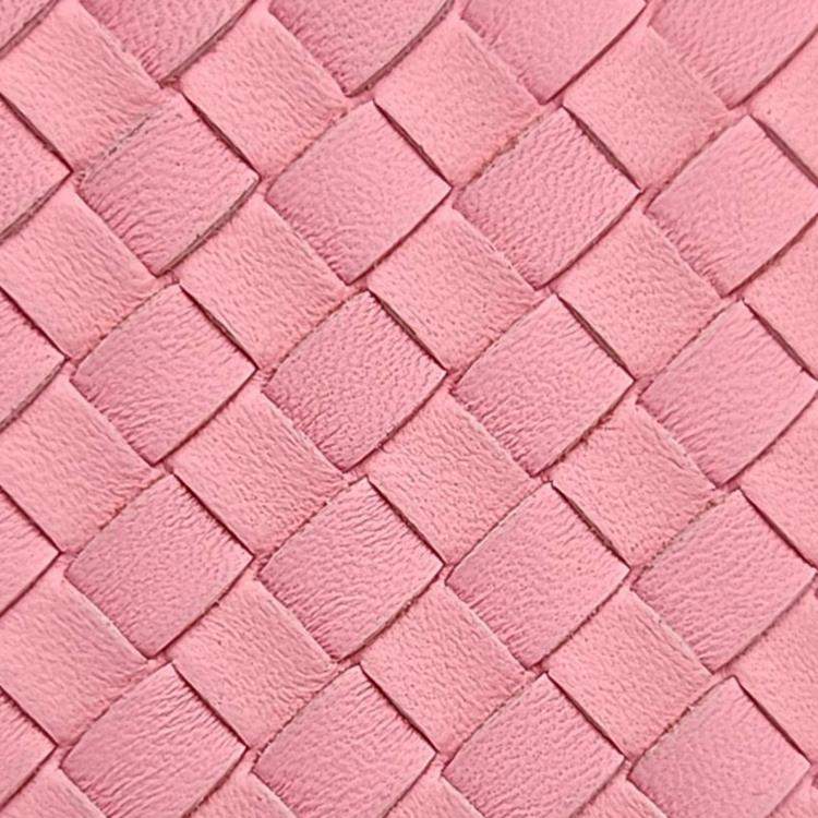 Pre Owned Bottega Veneta Pink Intrecciato Leather Camera Bag